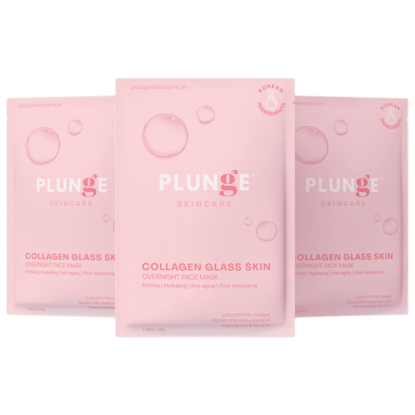 Collagen Overnight Face mask - Pack of 3
